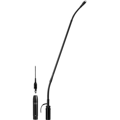 Микрофон Shure Microflex® MX418SE/N, Комплект: Предусилитель не входит в комплект, Капсюль: Нет, Вывод кабеля: Сбоку или снизу, Переключатель отключения звука: Нет, Индикатор статуса: Нет, Вариант установки: Настольное