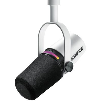 Микрофон для подкаста Shure MV7+, Цвет: White, Тип подставки: Нет