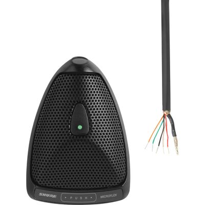 Плоский настольный кардиоидный микрофон Shure MX392 Microflex® Boundary, Цвет: Black, Вывод кабеля: Выход снизу, Вариант установки: Настольное