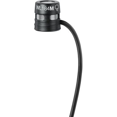 Петличный микрофон Shure WL184M, Цвет: Black, Разъем: Tqg (Ta4f, 4-Pin Mini)