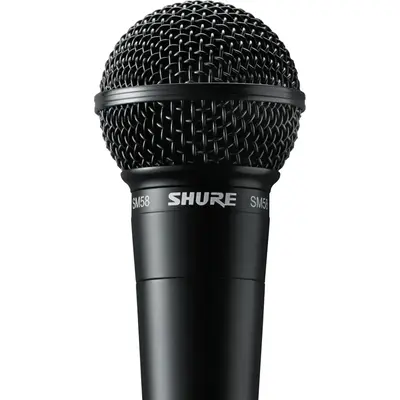 Вокальный микрофон Shure SM58®, Цвет: Black, Комплект: Без кабеля, Переключатель отключения звука: Нет
