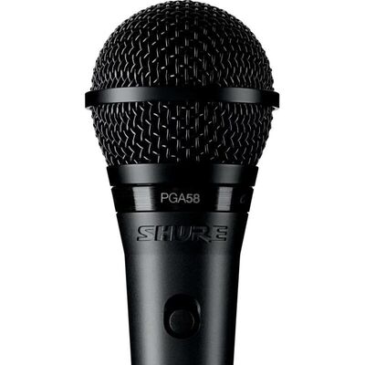 Вокальный микрофон Shure PGA58-LC, Вариант установки: Микрофонная стойка, Кабель: Нет