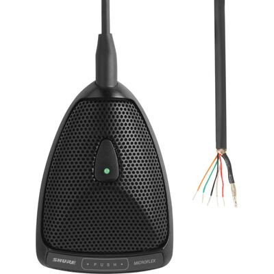 Плоский настольный суперкардиоидный микрофон Shure MX392 Microflex® Boundary, Вывод кабеля: Выход сзади, Вариант установки: Настольное