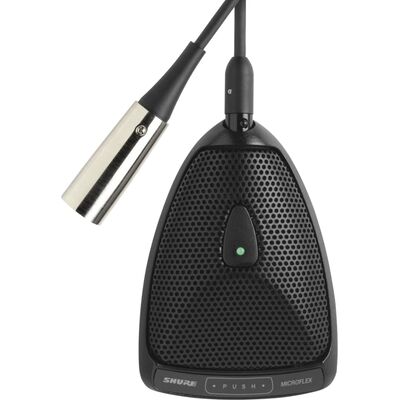 Плоский настольный микрофон Shure MX393 Microflex® Boundary, Цвет: Black, Капсюль: Кардиоидный, Вариант установки: Настольное