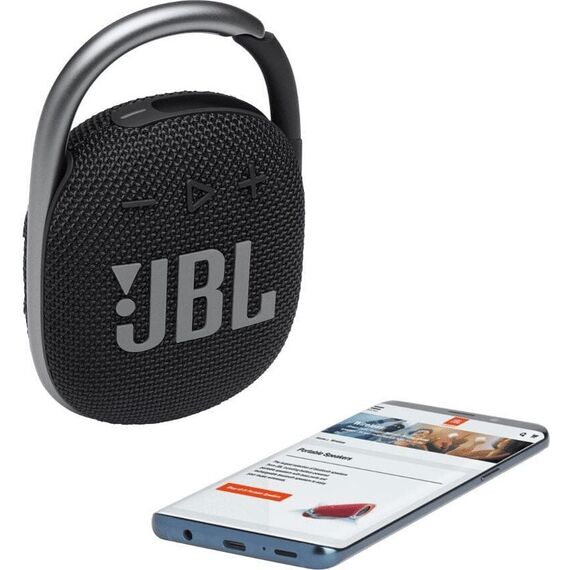 Портативная колонка JBL Clip 4 Black, Цвет: Black, изображение 5