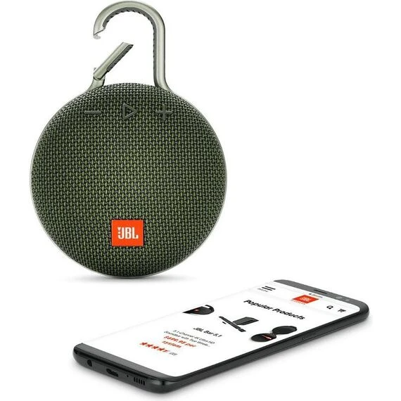 Портативная колонка JBL Clip 3 Green, Цвет: Green, изображение 5