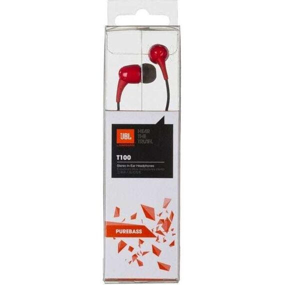 Наушники JBL T100 Red, Цвет: Red, изображение 4