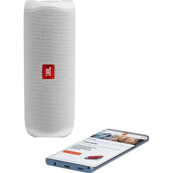 Портативная колонка JBL Flip 5 White, Цвет: White, изображение 5