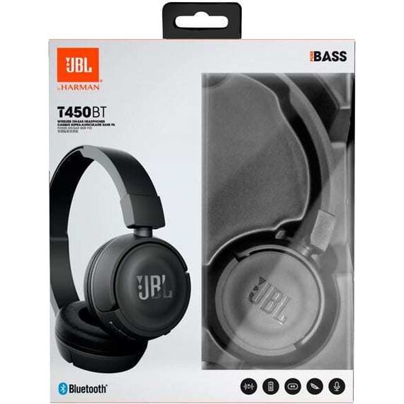 Наушники JBL T450BT Black​, Цвет: Black, изображение 4