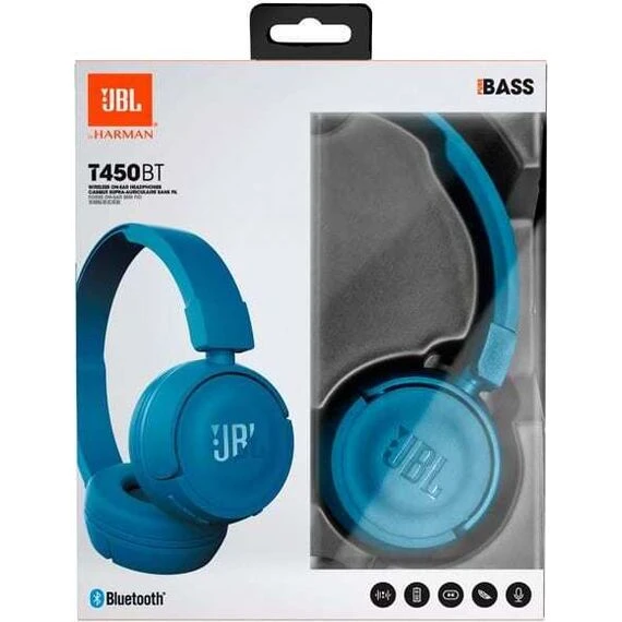 Наушники JBL T450BT Blue, Цвет: Blue, изображение 4