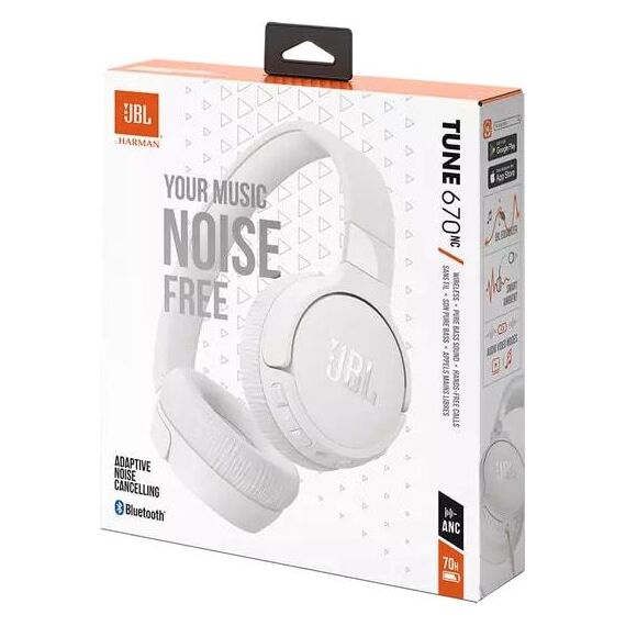 Наушники JBL Tune 670NC White, Цвет: White, изображение 10