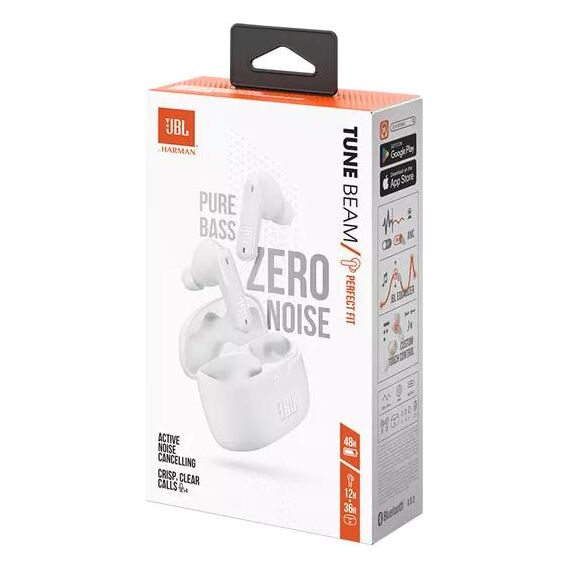 Наушники JBL Tune Beam White, Цвет: White, изображение 9