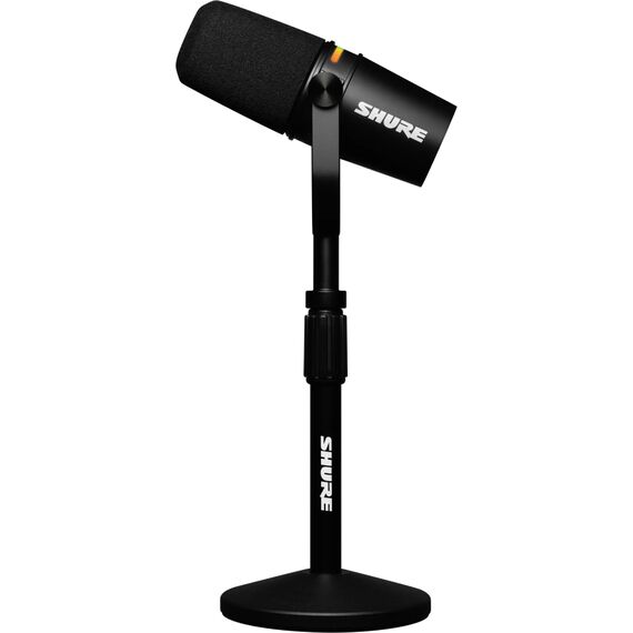 Микрофон для подкаста Shure MV7+ C подставкой для рабочего стола Black, Цвет: Black, Тип подставки: Для рабочего стола, изображение 3