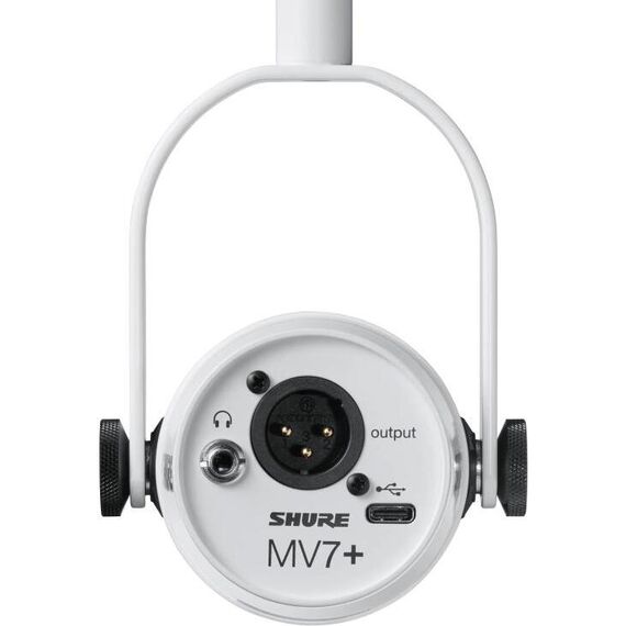 Микрофон для подкаста Shure MV7+ White, Цвет: White, Тип подставки: Нет, изображение 3