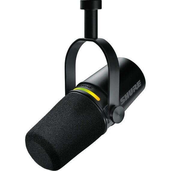 Микрофон для подкаста Shure MV7+ Black, Цвет: Black, Тип подставки: Нет