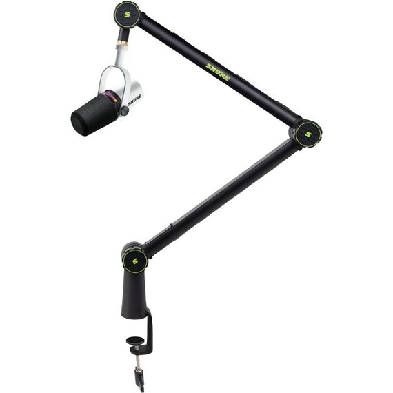 Микрофон для подкаста Shure MV7+ с подставкой Boom White, Цвет: White, Тип подставки: Boom