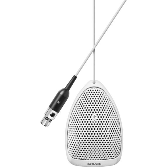 Плоский настольный суперкардиоидный микрофон Shure MX391 White, изображение 2