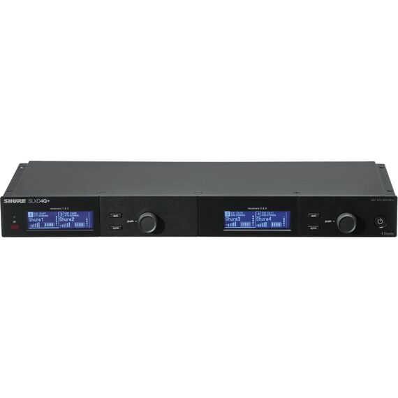 Четырехканальный приемник Shure SLXD4QDAN+ с подключением Dante Audio